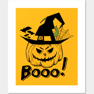 Funny Halloween With Pumpkin That Says Boo On It Halloween Costumes For Women Posters and Art